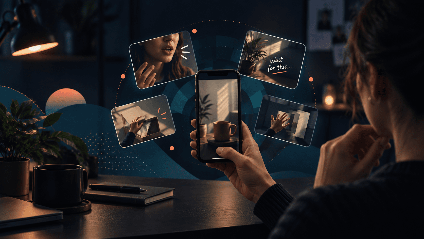 Editorial cover illustrating Hooks for Instagram Reels: How to Analyze Strong Openings and Adapt Them to Your Audience.