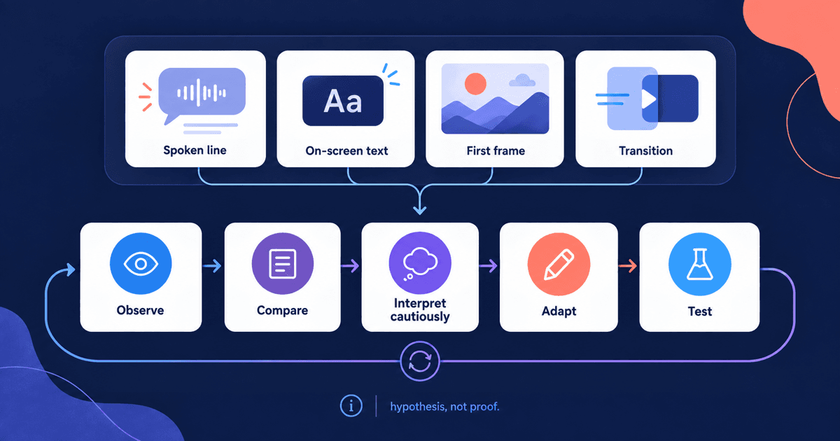 Visual overview of a Reels opening window combining spoken hook, on-screen text, first frame, and transition.