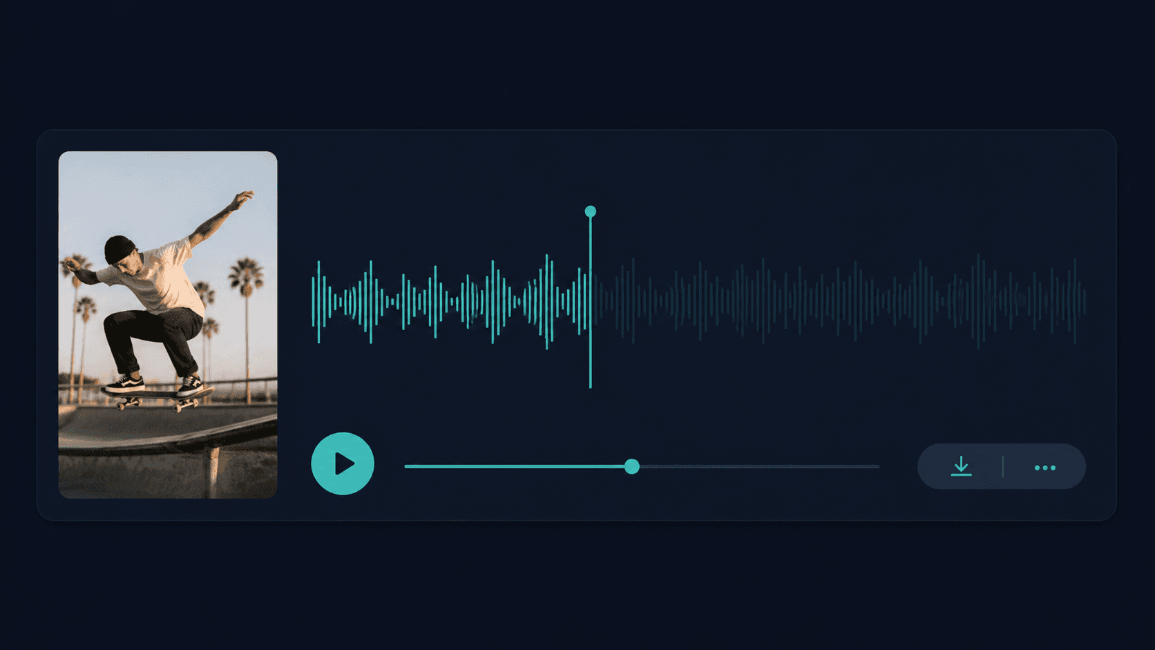 Generic available audio player visual